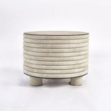 Leather Round Stool- High Rise — view 4