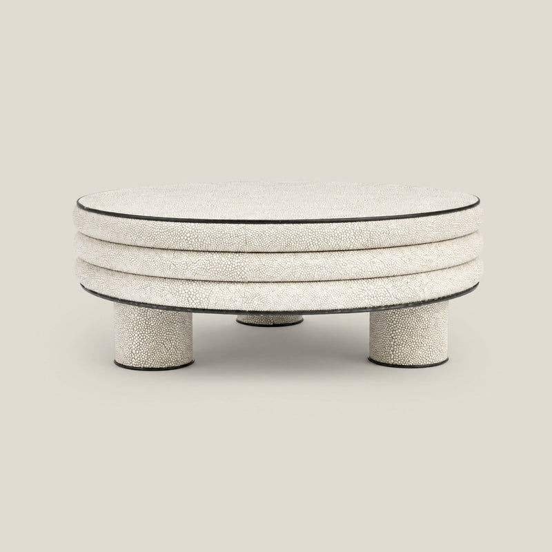 Leather Round Stool- Low Rise — image 1