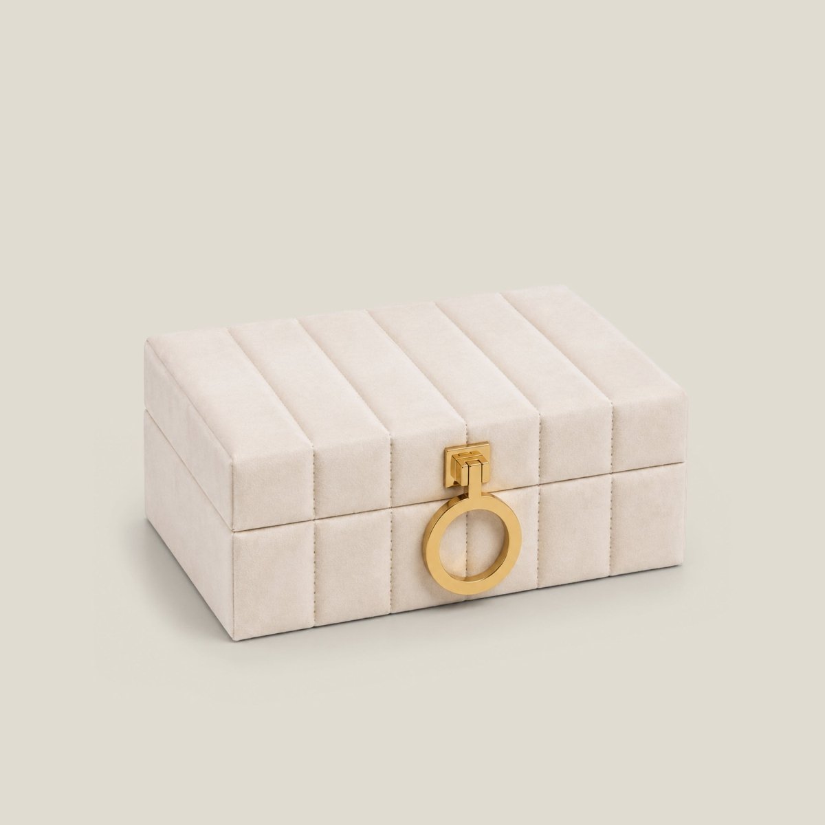 Storage Box Leather Storage Box - Beige - Daamaira Home and Living Ltd