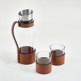 Leather Water Jug With Cups — view 2
