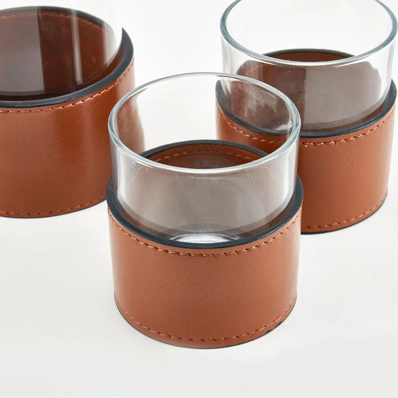 Leather Water Jug With Cups — image 5