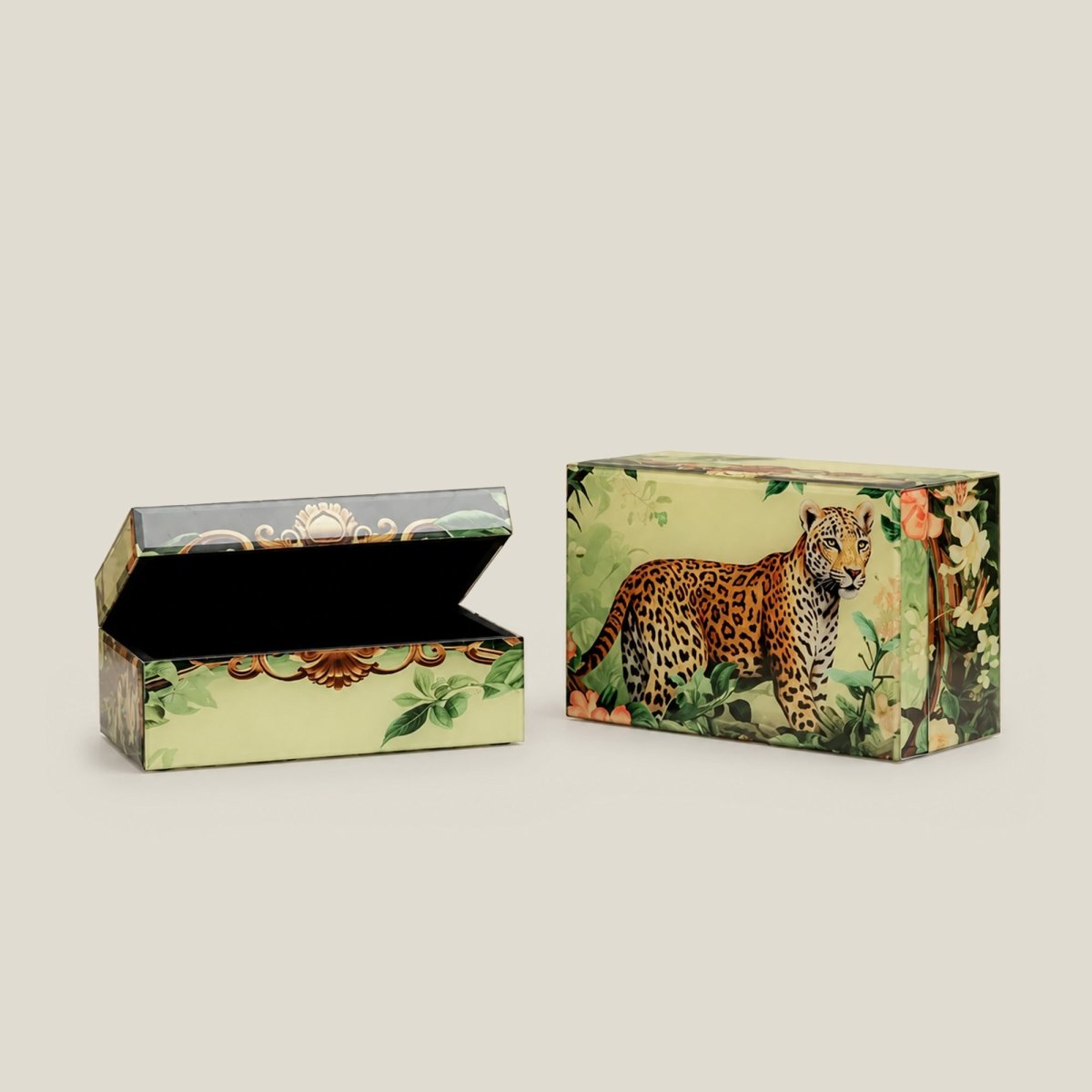 Storage Box Leopard Storage Organiser - Set Of 2 - Daamaira Home and Living Ltd