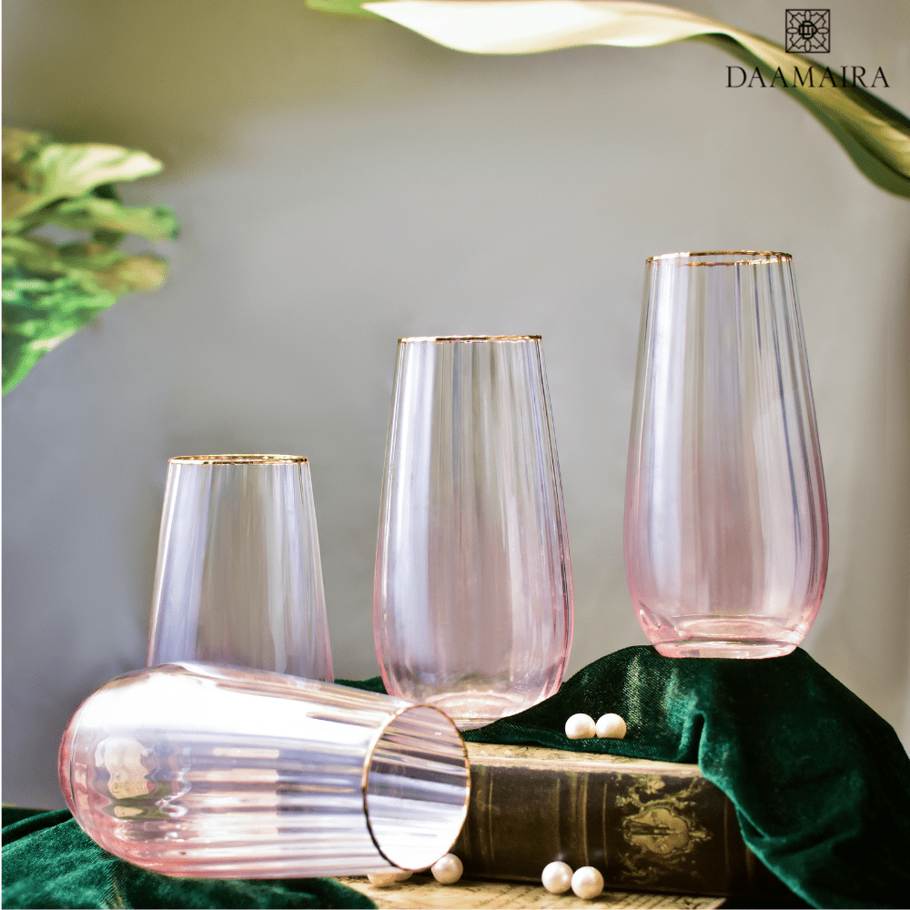 Drinking Glasses Lush Set Of 4 High Ball Glasses - Daamaira Home and Living Ltd