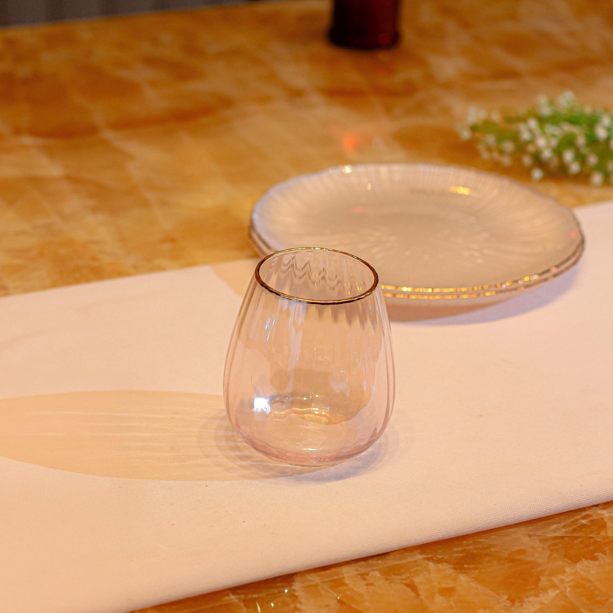 Drinking Glasses Lush Set Of 4 Water Glasses - Daamaira Home and Living Ltd