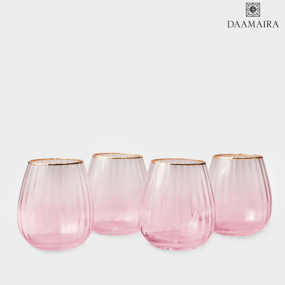 Drinking Glasses Lush Set Of 4 Water Glasses - Daamaira Home and Living Ltd
