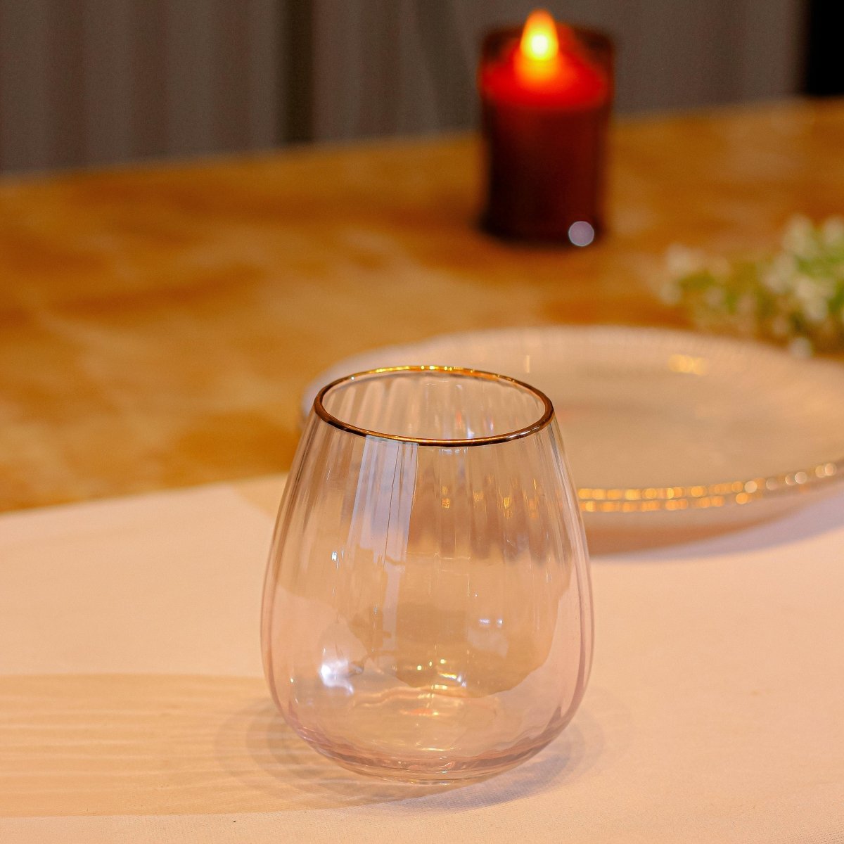 Drinking Glasses Lush Set Of 4 Water Glasses - Daamaira Home and Living Ltd