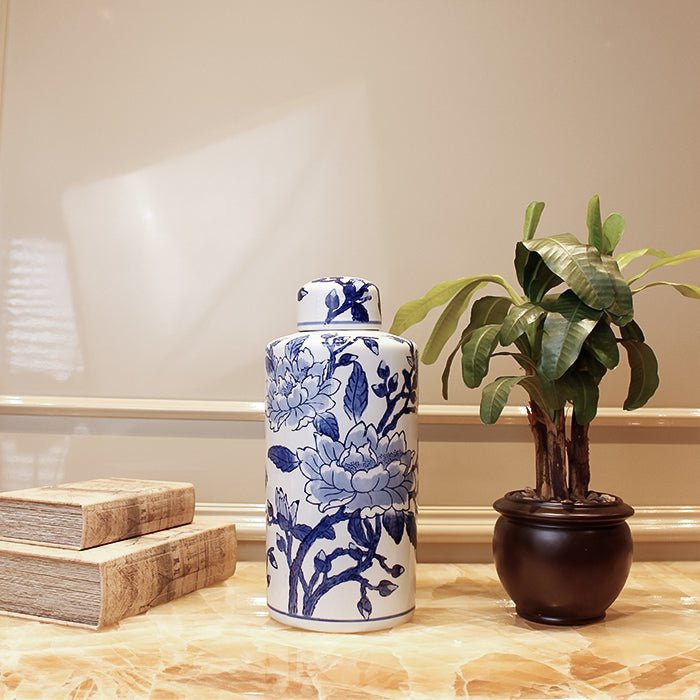 Magnolia Jar - Blue/White