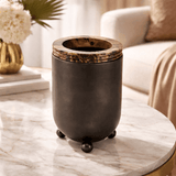 Marble & Brass Tall Flower Vase — view 3
