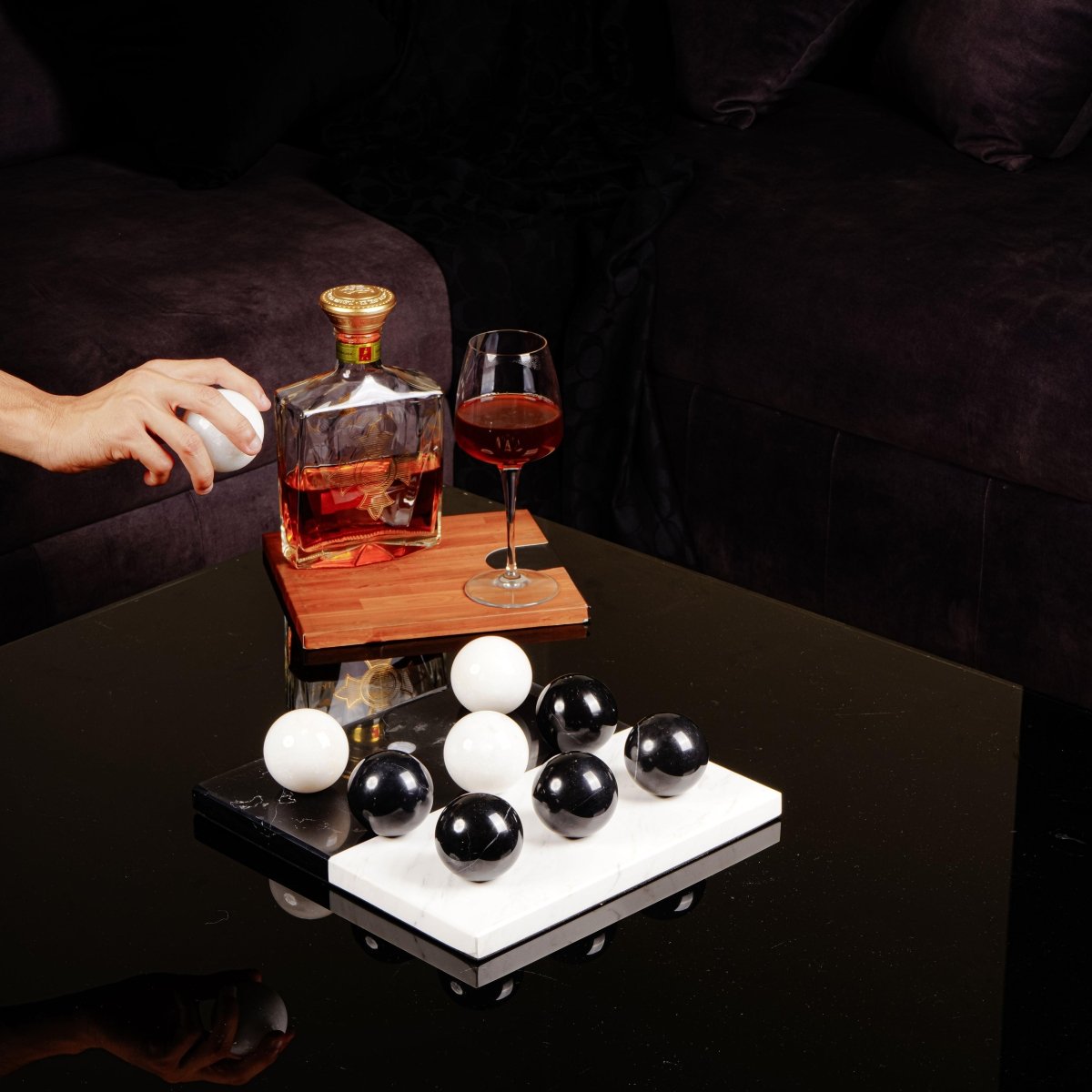 Decor Objects Marble Tic Tac Toe - Daamaira Home and Living Ltd