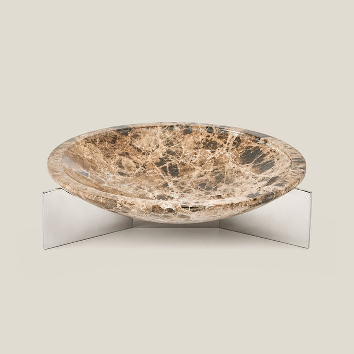 Marble Tray With Alloy Stand