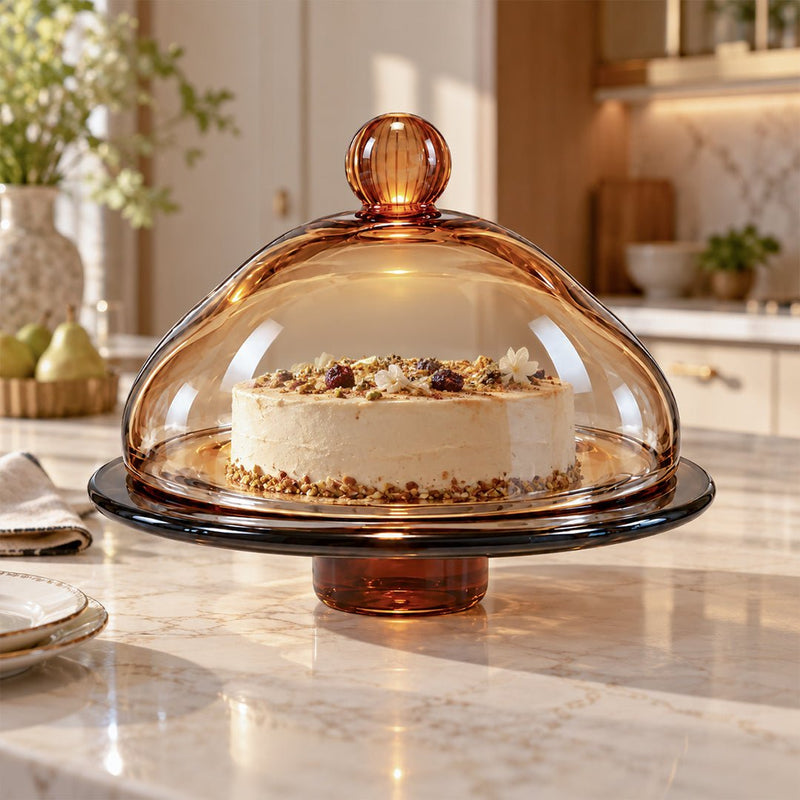 Murano Cake Platter with Cloche — image 2