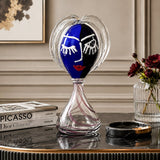 Murano Glass Blue Face Sculpture — thumbnail 2