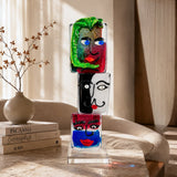 Murano Glass Painted Face Sculpture — thumbnail 2