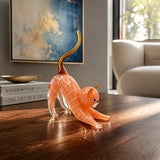 Murano Glass Pink Cat Sculpture — view 4