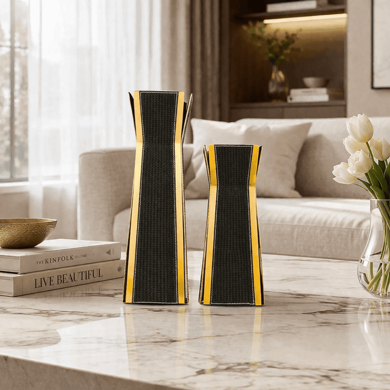 Nordic Flower Vase – Dark Brushed Gold — image 3