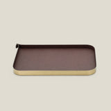 Nordic Vanity/Serving Tray - Brush Gold And Brown Small — view 1