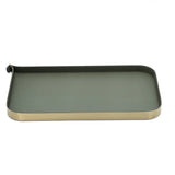 Nordic Vanity/Serving Tray - Brush Gold And Olive Green Large — view 3