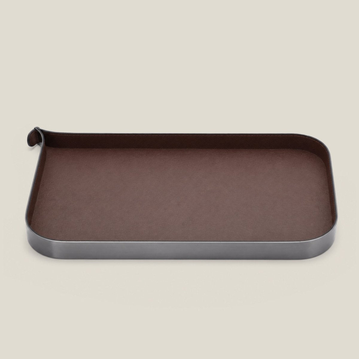 Organiser Tray Nordic Vanity/Serving Tray - Smoke Grey And Brown Large - Daamaira Home and Living Ltd