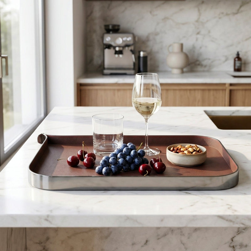 Nordic Vanity/Serving Tray - Smoke Grey And Brown Large — image 2