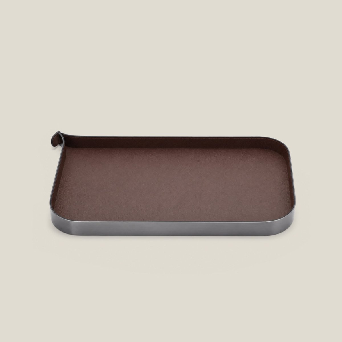 Organiser Tray Nordic Vanity/Serving Tray - Smoke Grey And Brown Small - Daamaira Home and Living Ltd