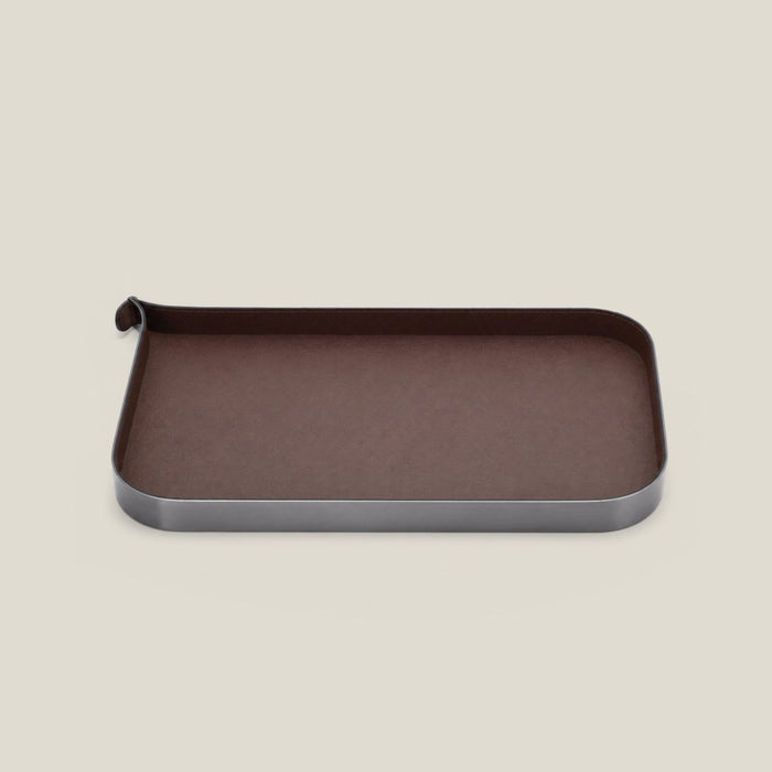 Nordic Vanity/Serving Tray - Smoke Grey And Brown Small