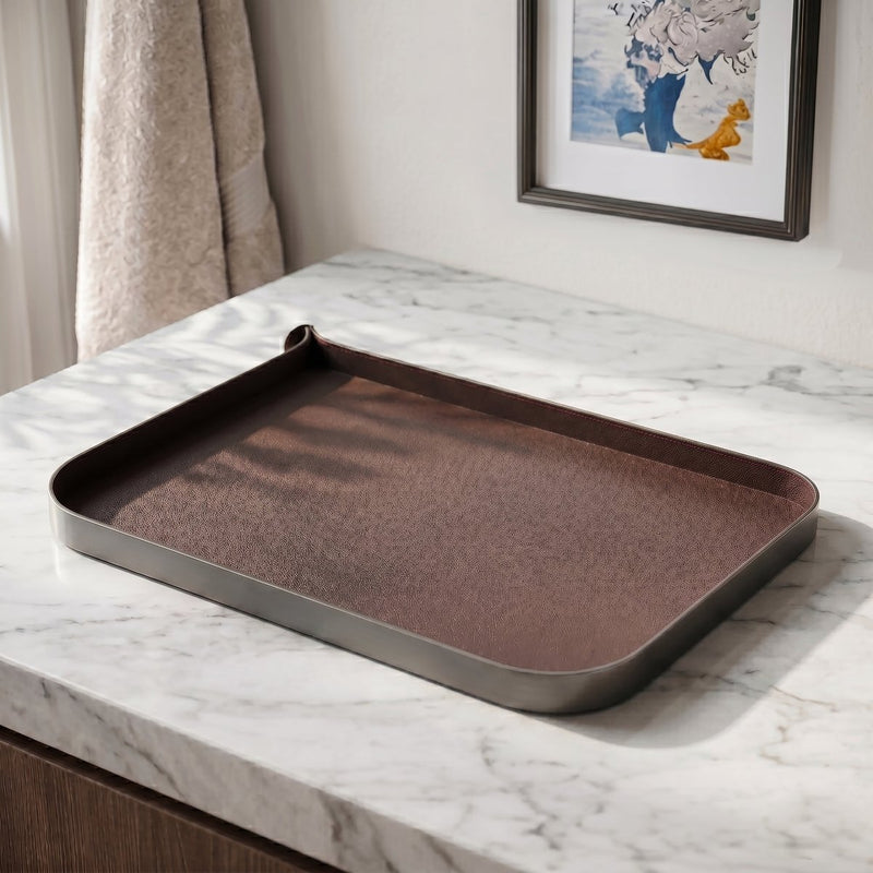 Nordic Vanity/Serving Tray - Smoke Grey And Brown — image 3
