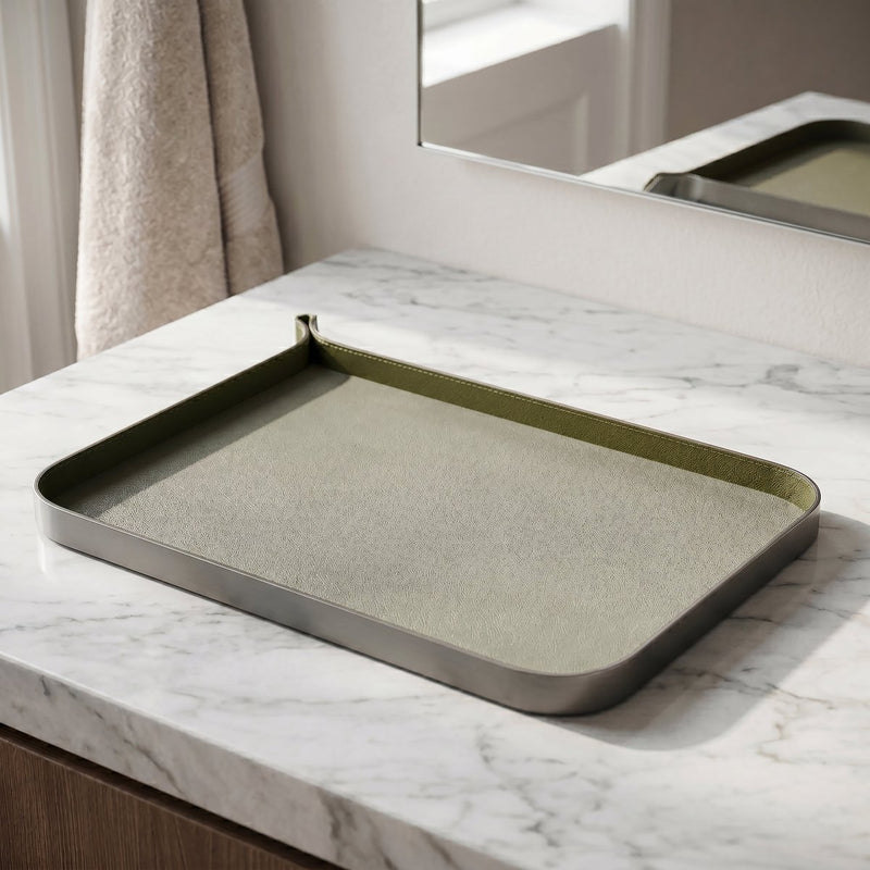 Nordic Vanity/Serving Tray - Smoke Grey And Olive Green Large — image 3