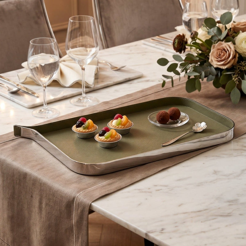 Nordic Vanity/Serving Tray - Smoke Grey And Olive Green Large — image 2