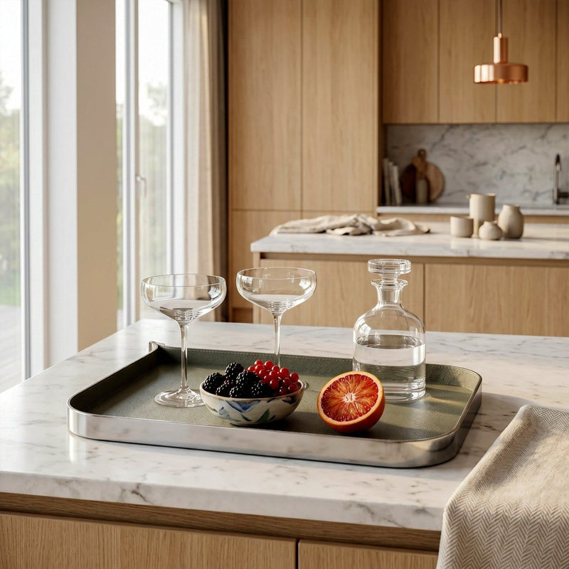 Nordic Vanity/Serving Tray - Smoke Grey And Olive Green Small — image 2