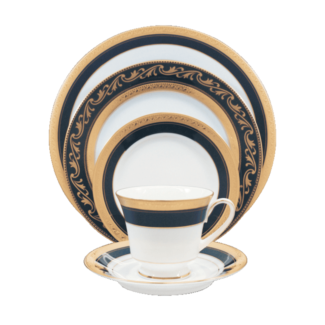 TEA SET Noritake CRESTWOOD COBALT GOLD 12PC TEA SET - Daamaira Home and Living Ltd