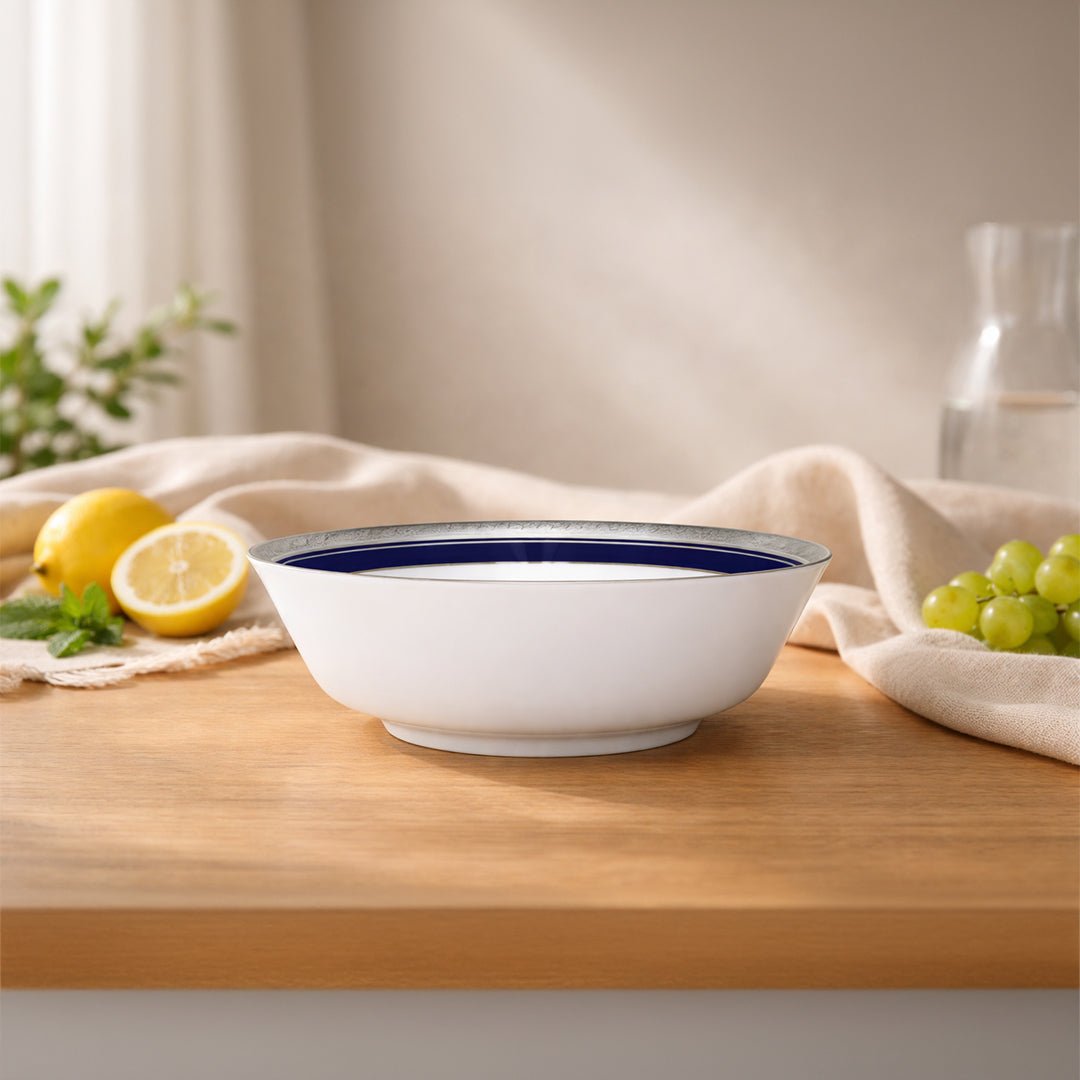 DINNER SET Noritake CRESTWOOD COBALT PLATINUM 21PC DINNER SET - Daamaira Home and Living Ltd