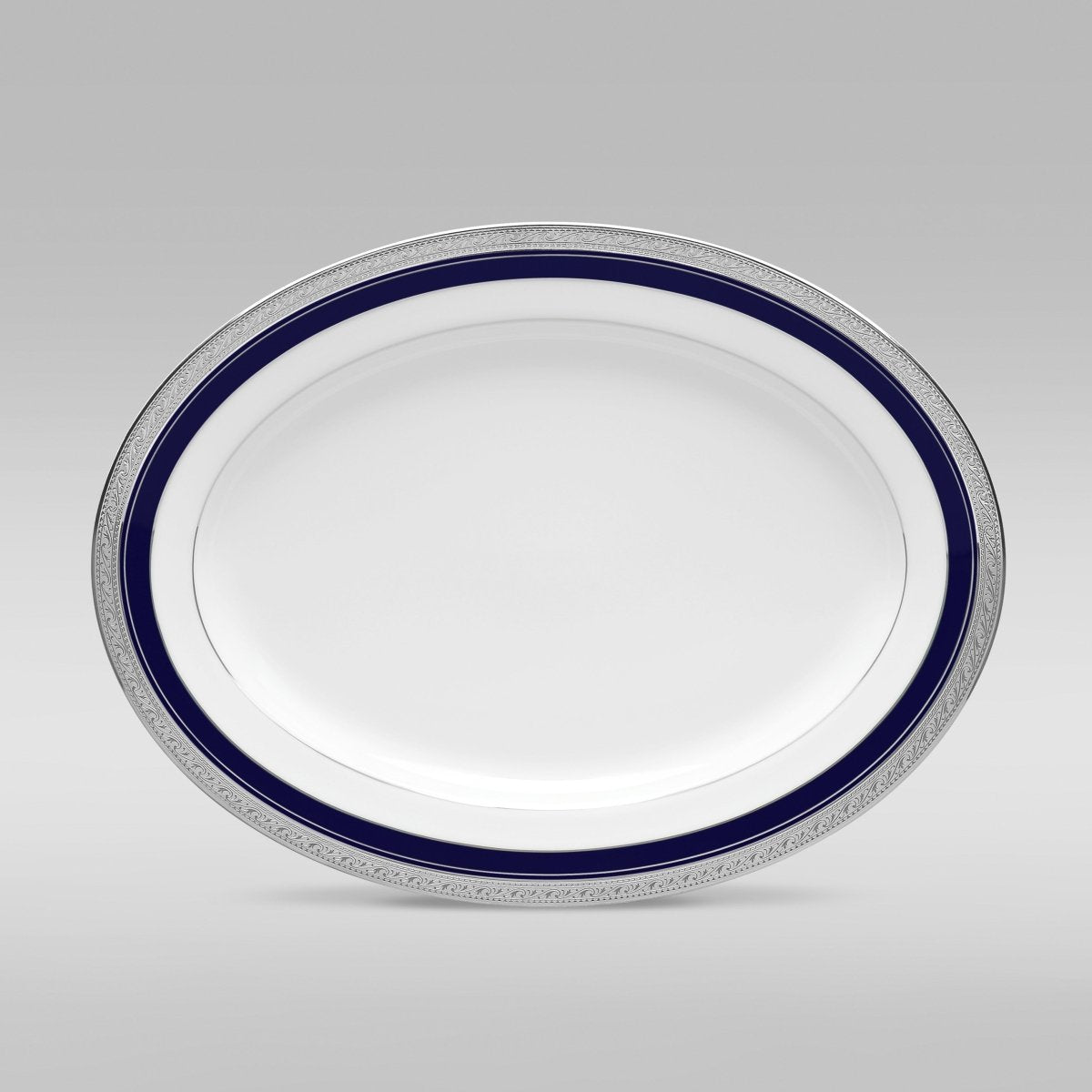 DINNER SET Noritake CRESTWOOD COBALT PLATINUM 21PC DINNER SET - Daamaira Home and Living Ltd