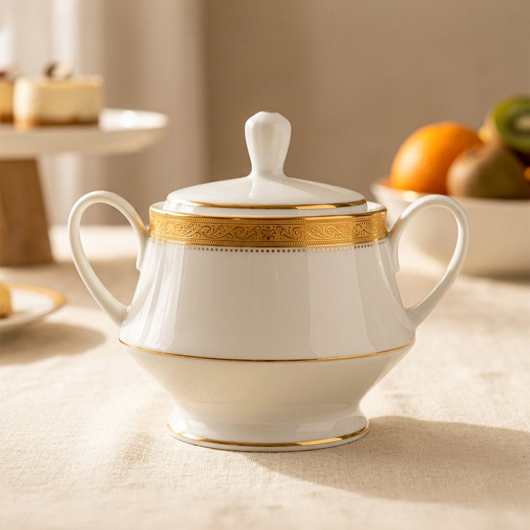 TEA SET Noritake SIGNATURE GOLD 17PC TEA SET - Daamaira Home and Living Ltd