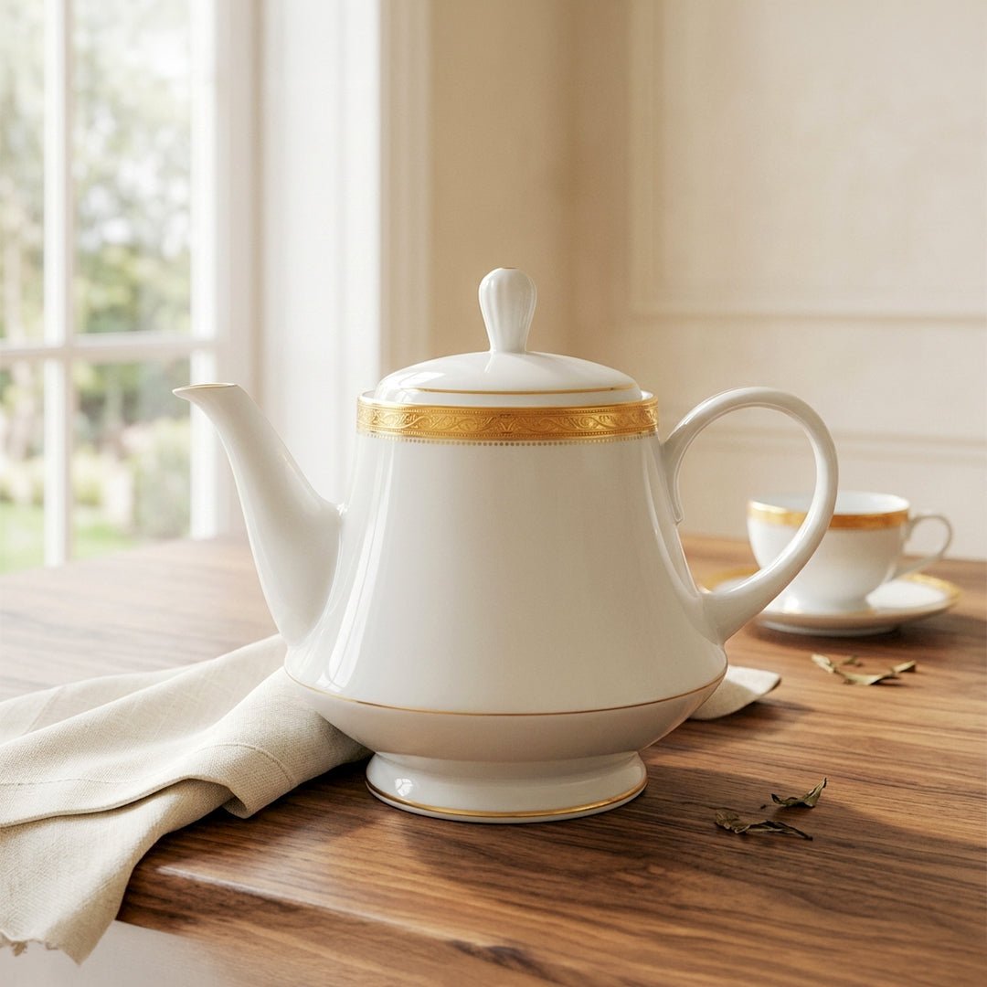 TEA SET Noritake SIGNATURE GOLD 17PC TEA SET - Daamaira Home and Living Ltd