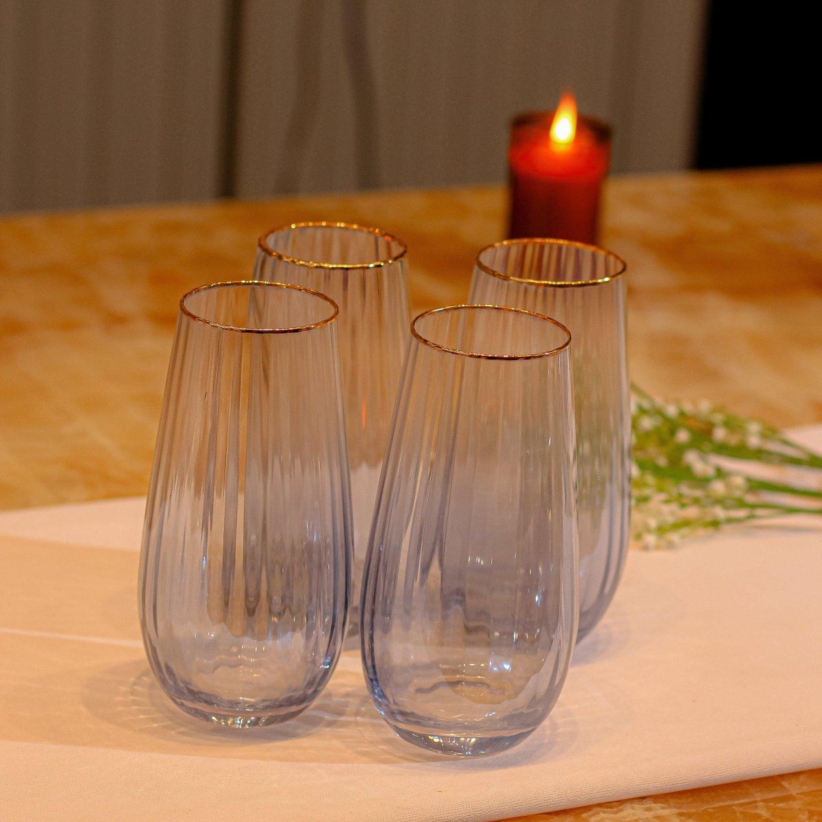 Drinking Glasses Ombre Set Of 4 High Ball Glasses - Daamaira Home and Living Ltd