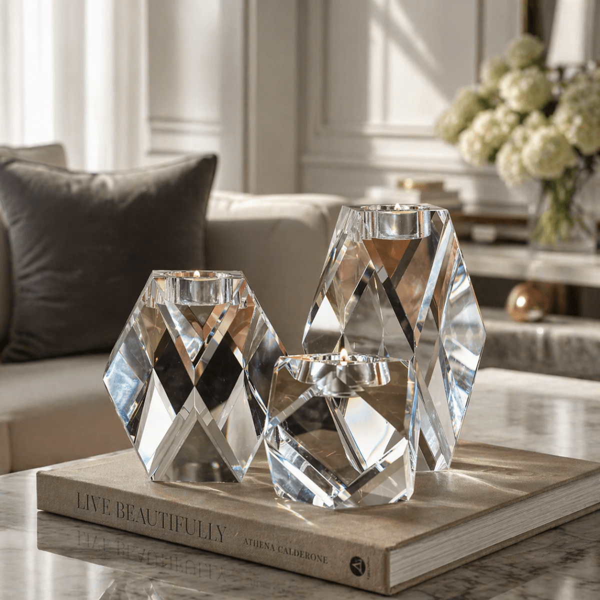Candle Holders Opera Candle Holder Set Of 3 - Daamaira Home and Living Ltd