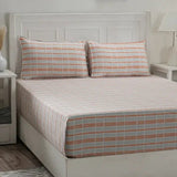 Optimist Bloom Berne 144TC Cotton 6PC Bed Bath Set - Gray / Blue Stripes — view 2