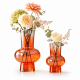 🎁 Orange Ombre Flower Vase — view 2