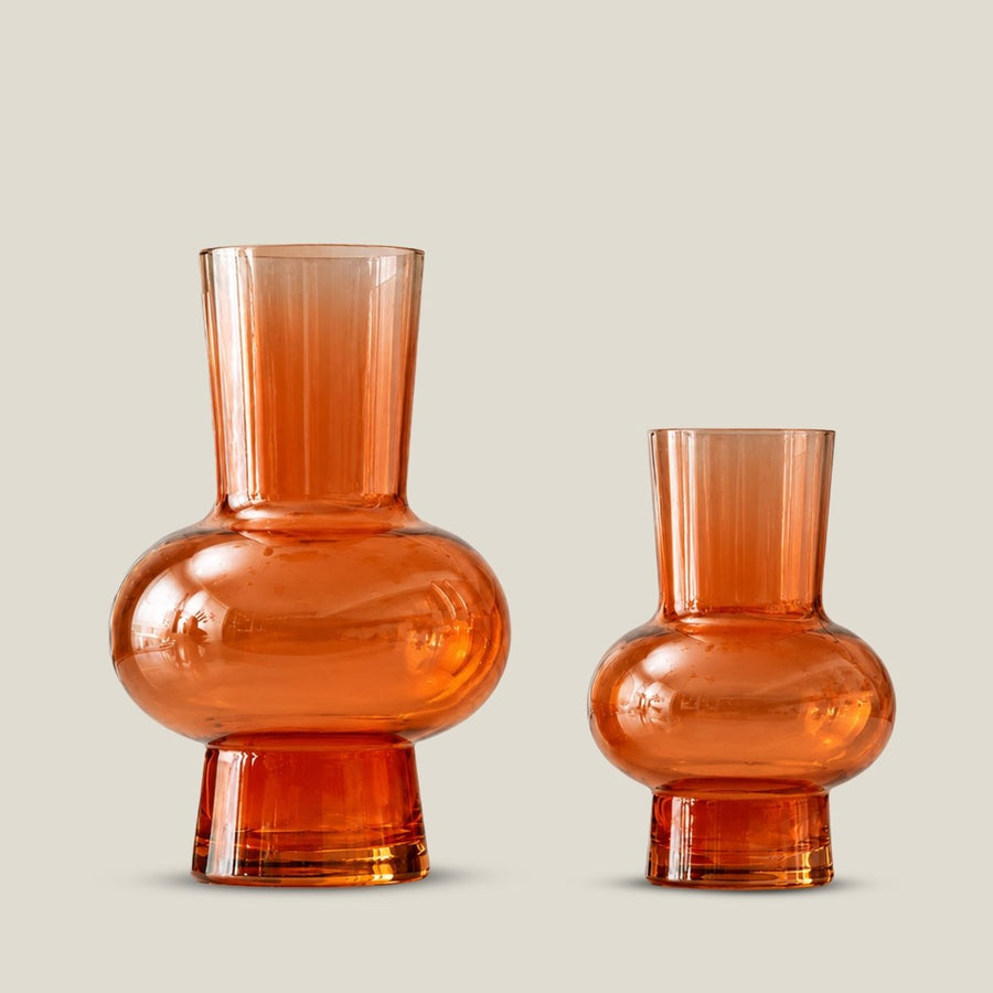 Orange Ombre Flower Vase