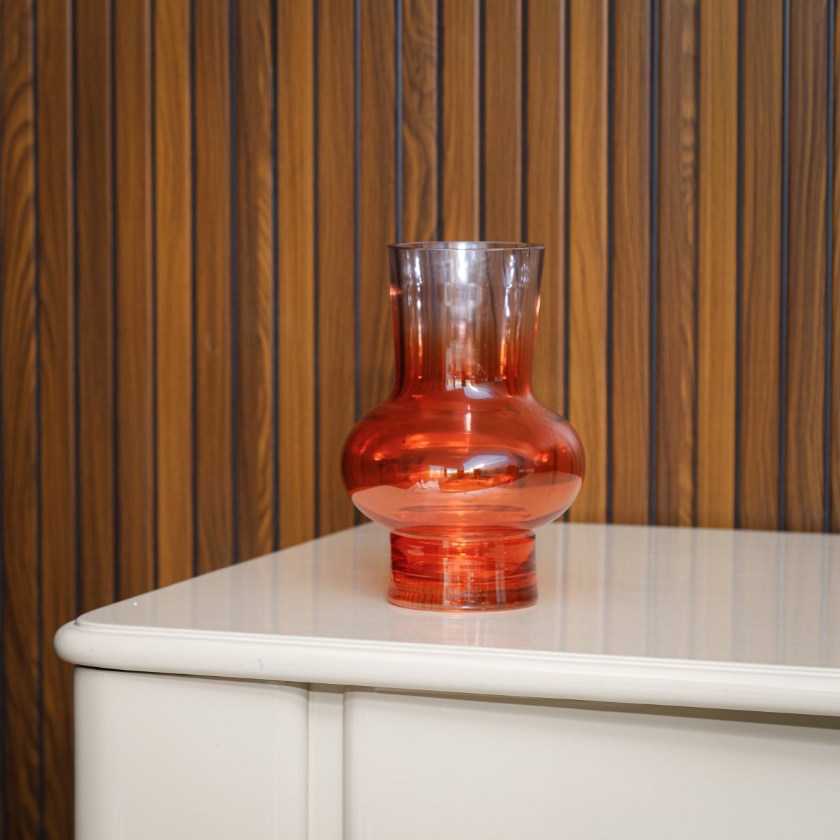 Vases Orange Ombre Glass Vase - Daamaira Home and Living Ltd
