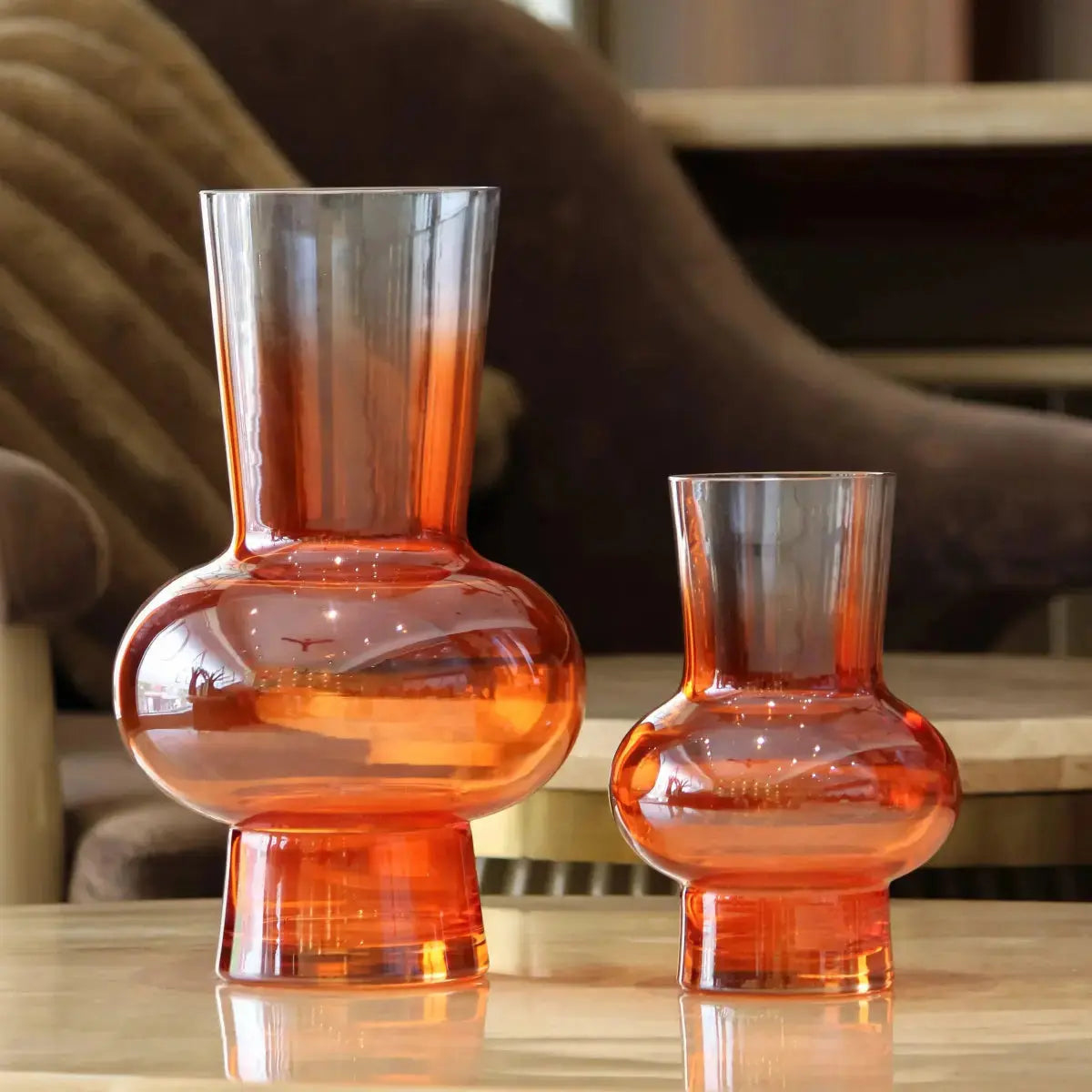 🎁 Orange Ombre Flower Vase Daamaira Home and Living Ltd