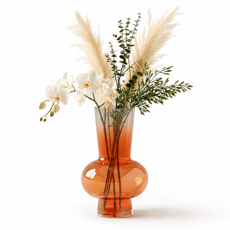 Orange Ombre Tall Flower Vase — image 2