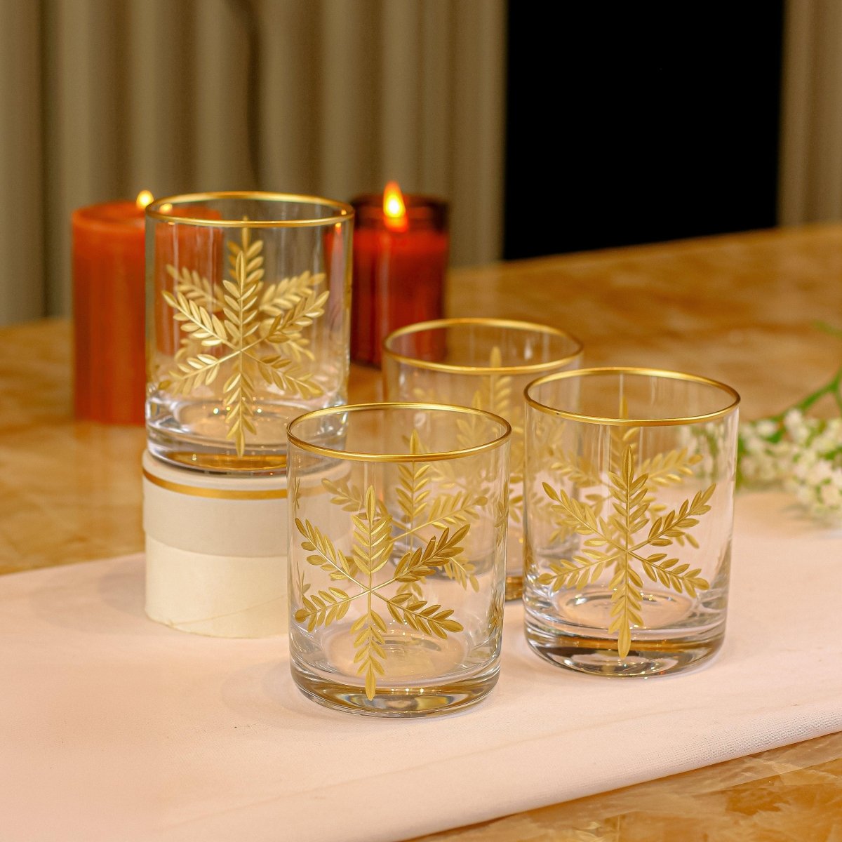 Drinking Glasses Paris Set Of 4 Scotch Glasses - Daamaira Home and Living Ltd