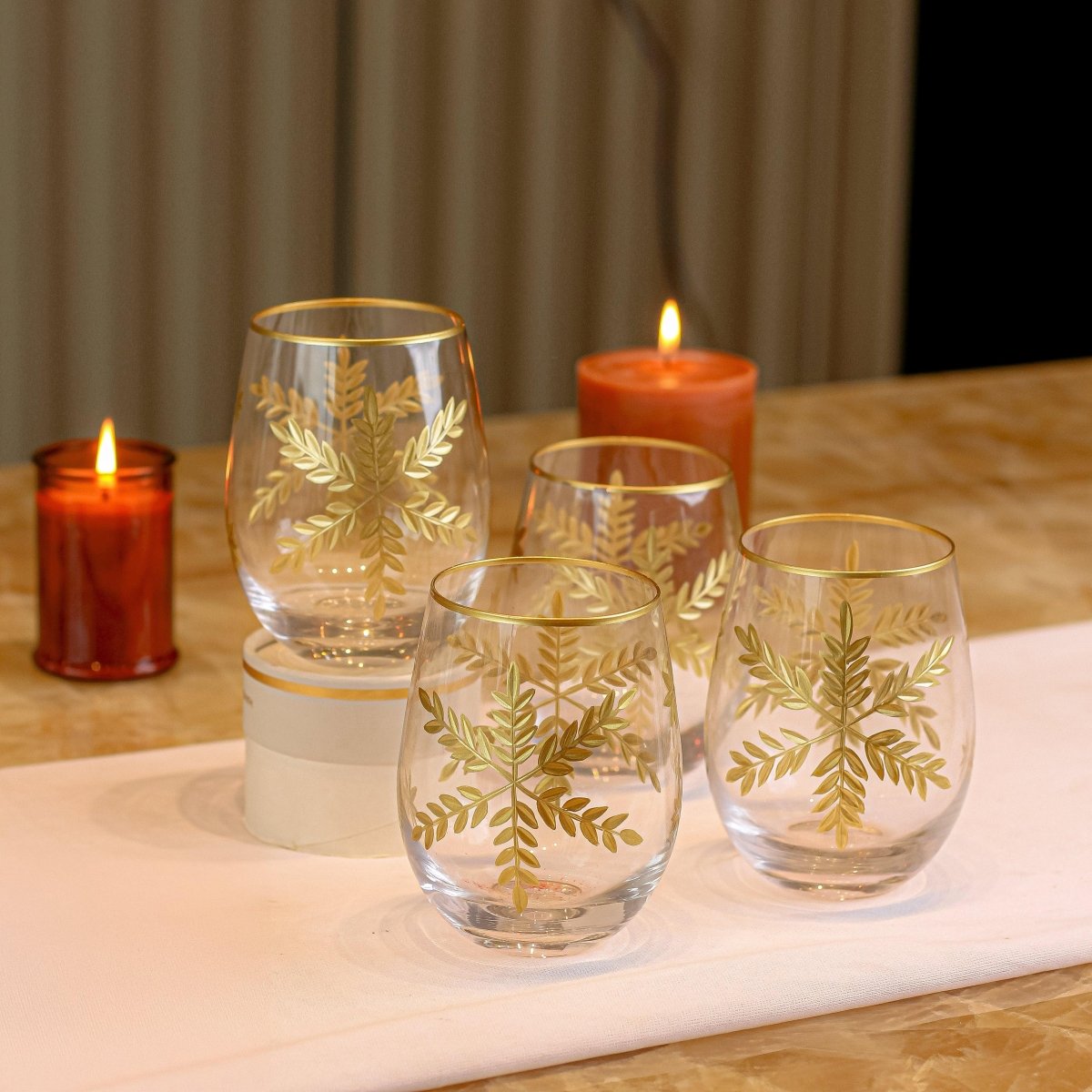 Drinking Glasses Paris Set Of 4 Water Glasses - Daamaira Home and Living Ltd