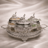 Peacock Jar Set with Serving Tray — view 1
