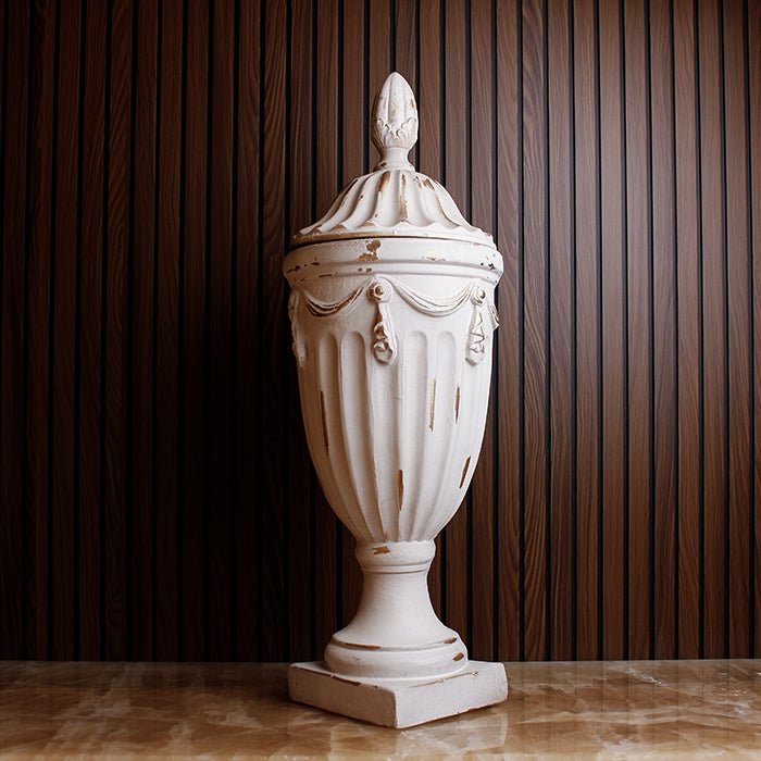 Pedestal Vase with Lid