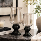 Radiant Clear Vase With Black Base — view 2