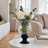 Radiant Clear Vase With Black Base — view 3