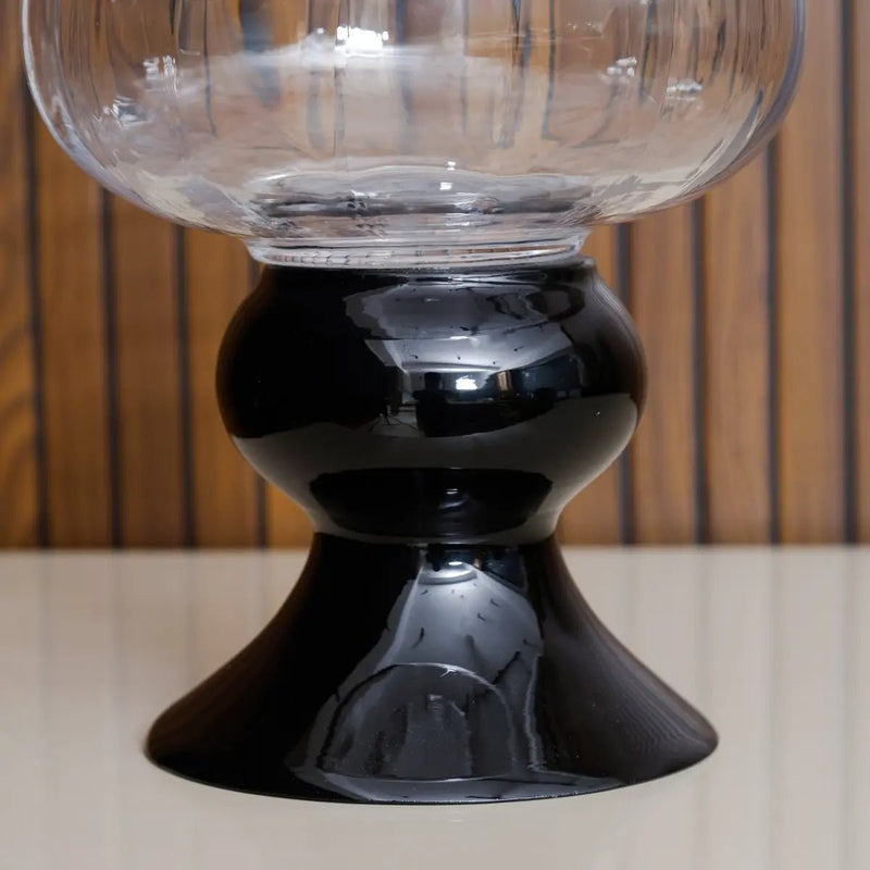 Radiant Clear Vase With Black Base - Tall — image 5