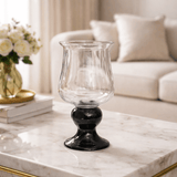 Radiant Clear Vase With Black Base - Tall — thumbnail 1